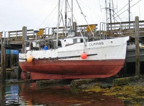The Cummins fishing vessel docked at Sitka pier